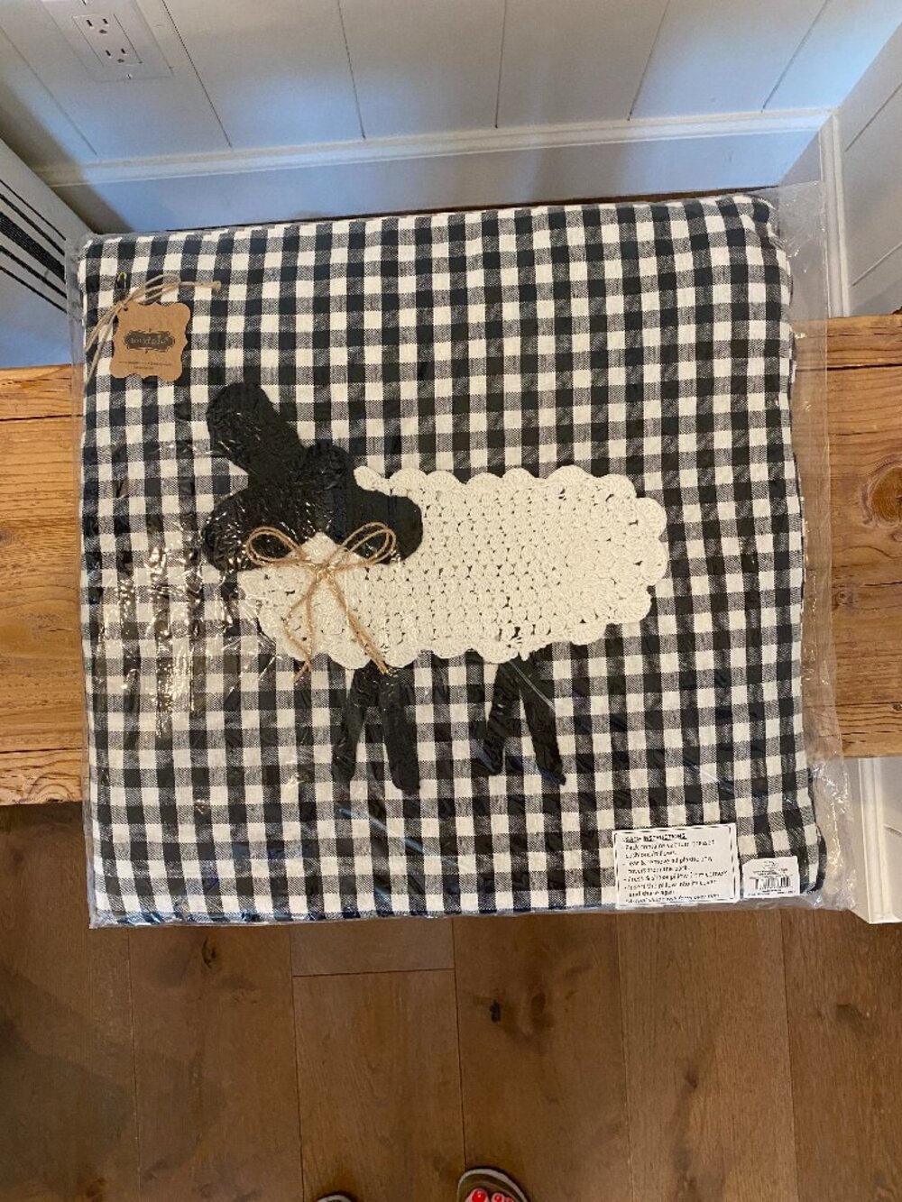 Crochet Sheep Pillow by Mud Pie